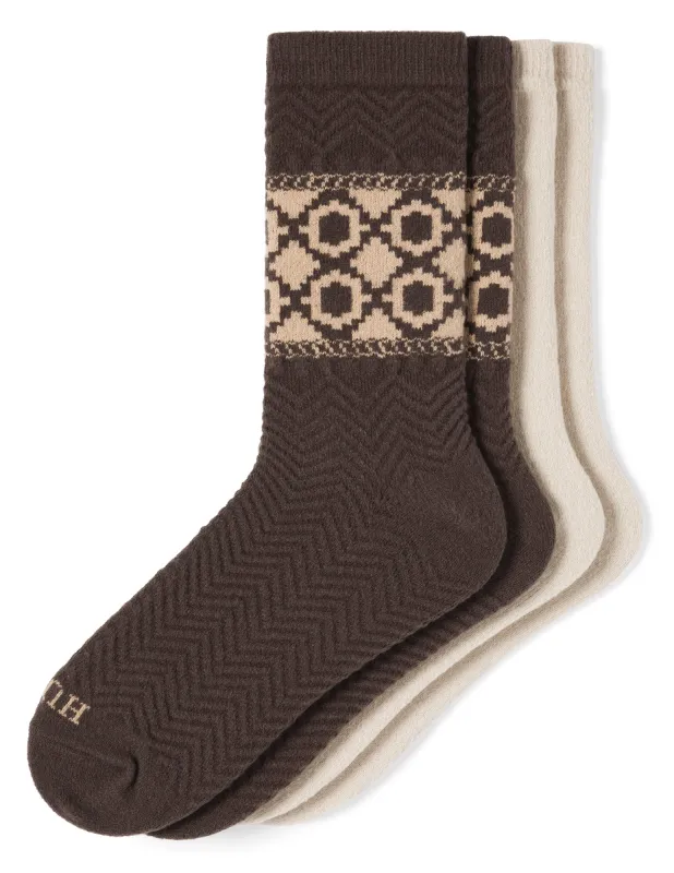 Diamond Sock 2 Pair Pack sold by HUE