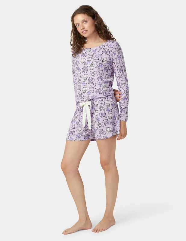 Long Sleeve Waffle Boxer Set sold by HUE