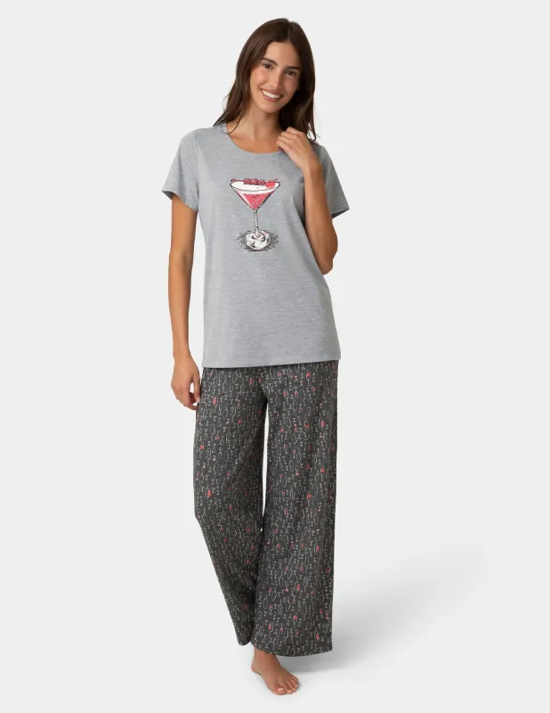 Embellished Short Sleeve PJ Set sold by HUE