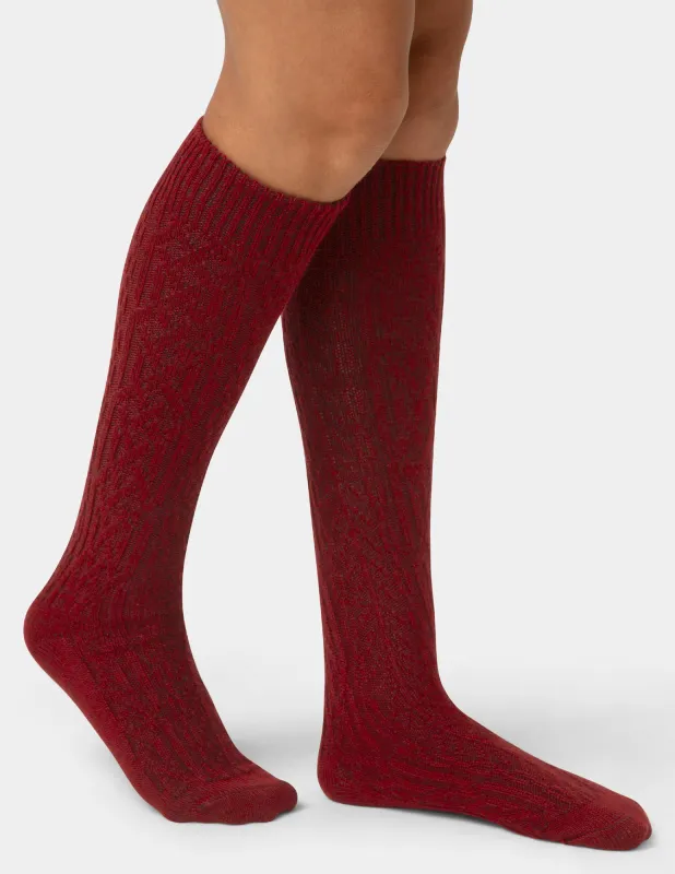 Cable Knee Sock sold by HUE