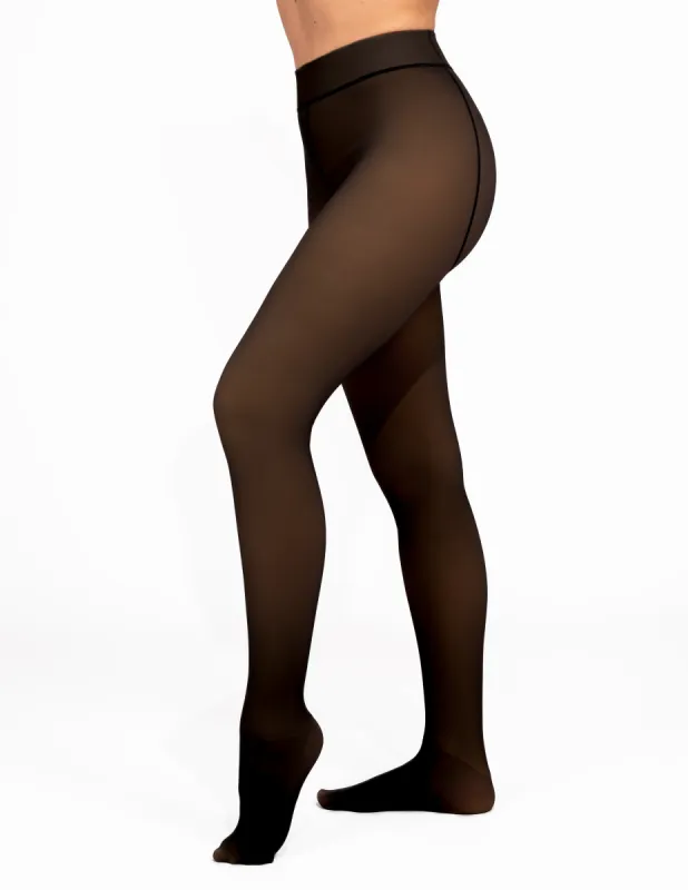 Faux Sheer Fleece-Lined Tights sold by HUE