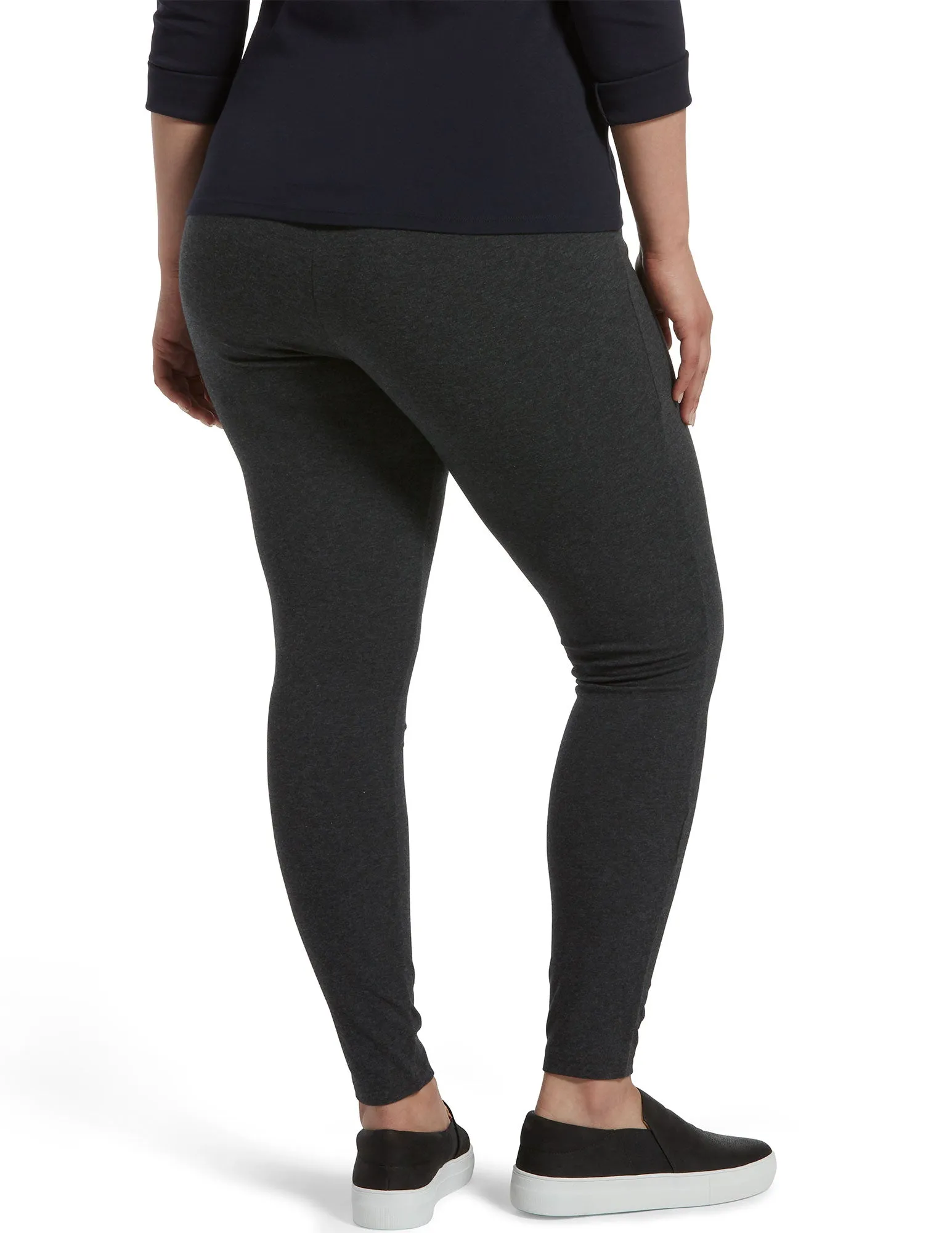 Wide Waistband Blackout Cotton Leggings sold by HUE product image thumbnail 4