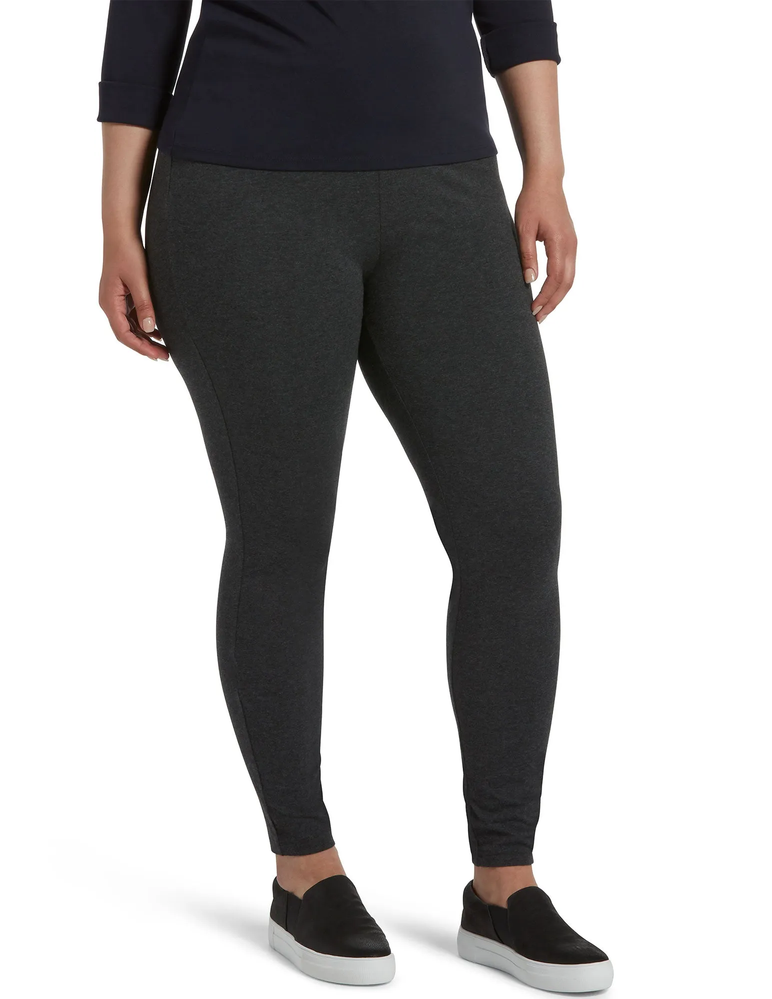 Wide Waistband Blackout Cotton Leggings sold by HUE product image thumbnail 3