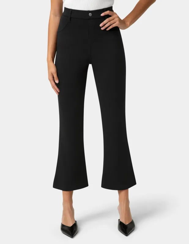 Double Soft Jersey Kick Flare Pant made by HUE
