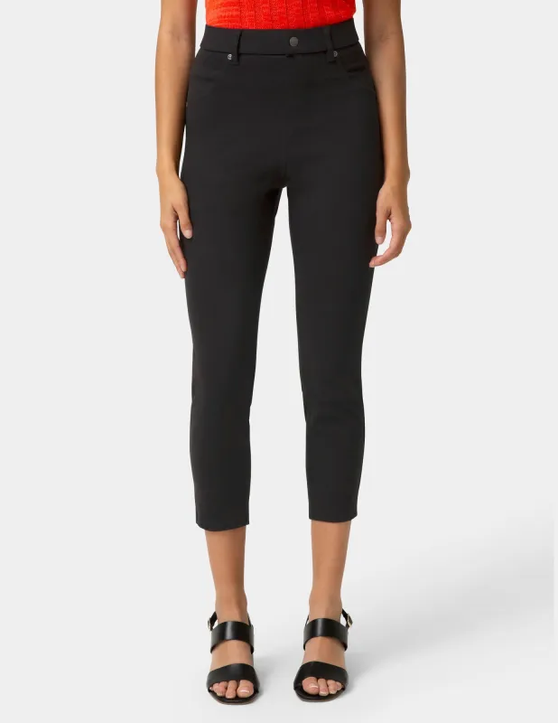 Hi-Rise Ultra Soft Denim Capri Legging sold by HUE