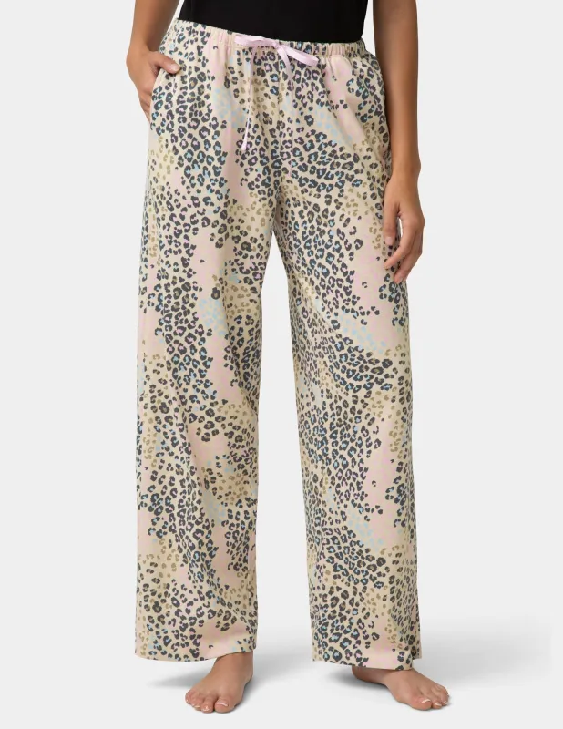 Cotton Candied Lazy Leopard PJ Pant made by HUE
