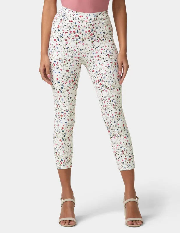 Floral Ultra Soft Denim Capri sold by HUE