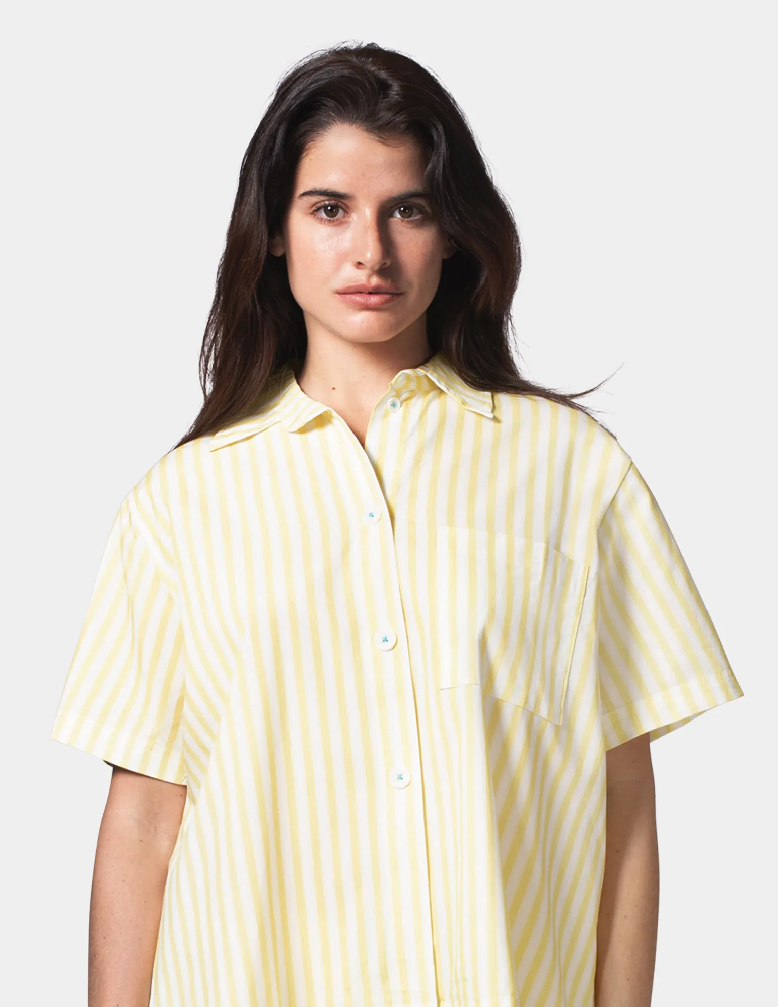 Short Sleeve Poplin Camp PJ Top sold by HUE product image thumbnail 4