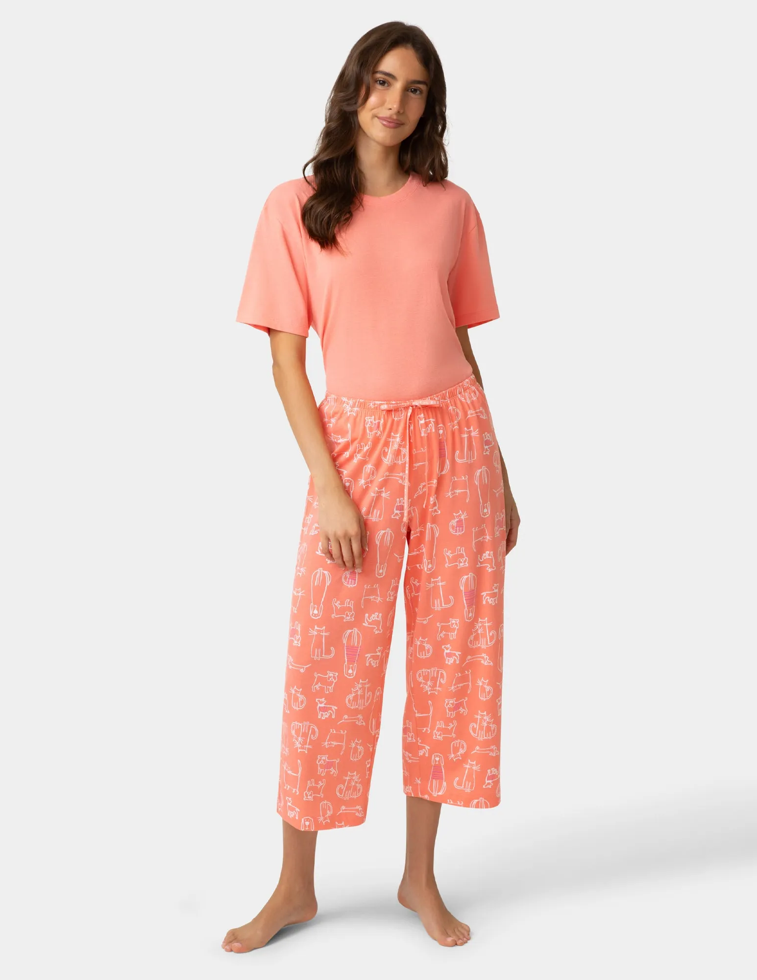 Cat Love Dog PJ Capri sold by HUE product image thumbnail 2