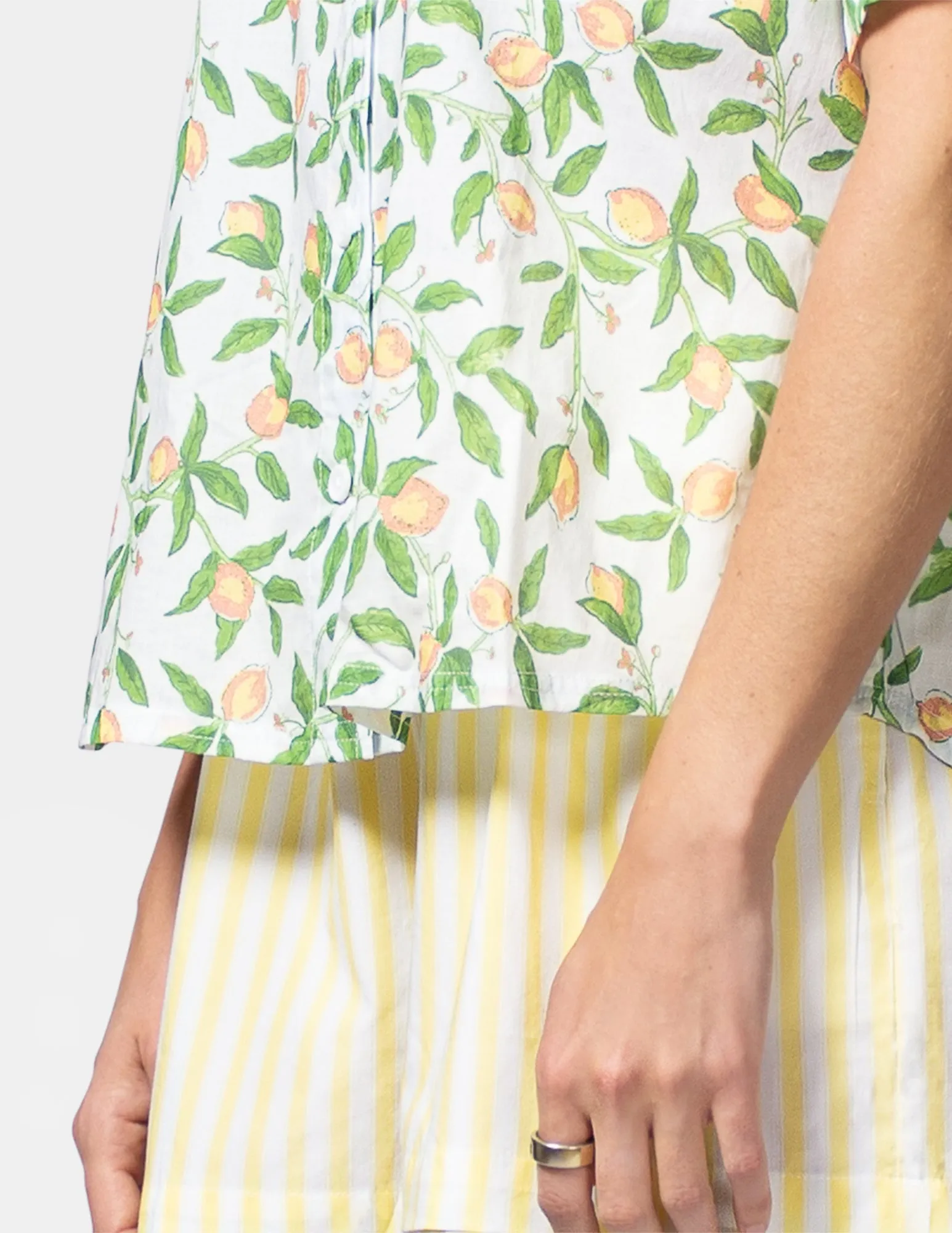 Short Sleeve Voile Camp PJ Top sold by HUE product image thumbnail 3