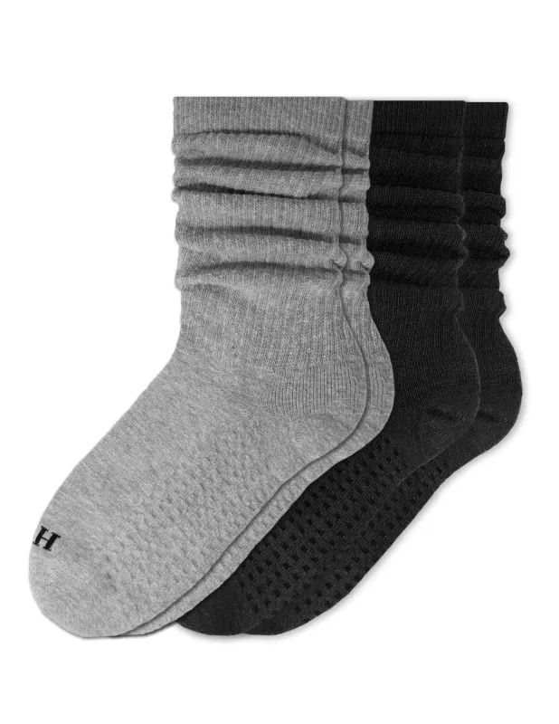 Air Cushion Sport Scrunch Crew Socks 2 Pair Pack made by HUE