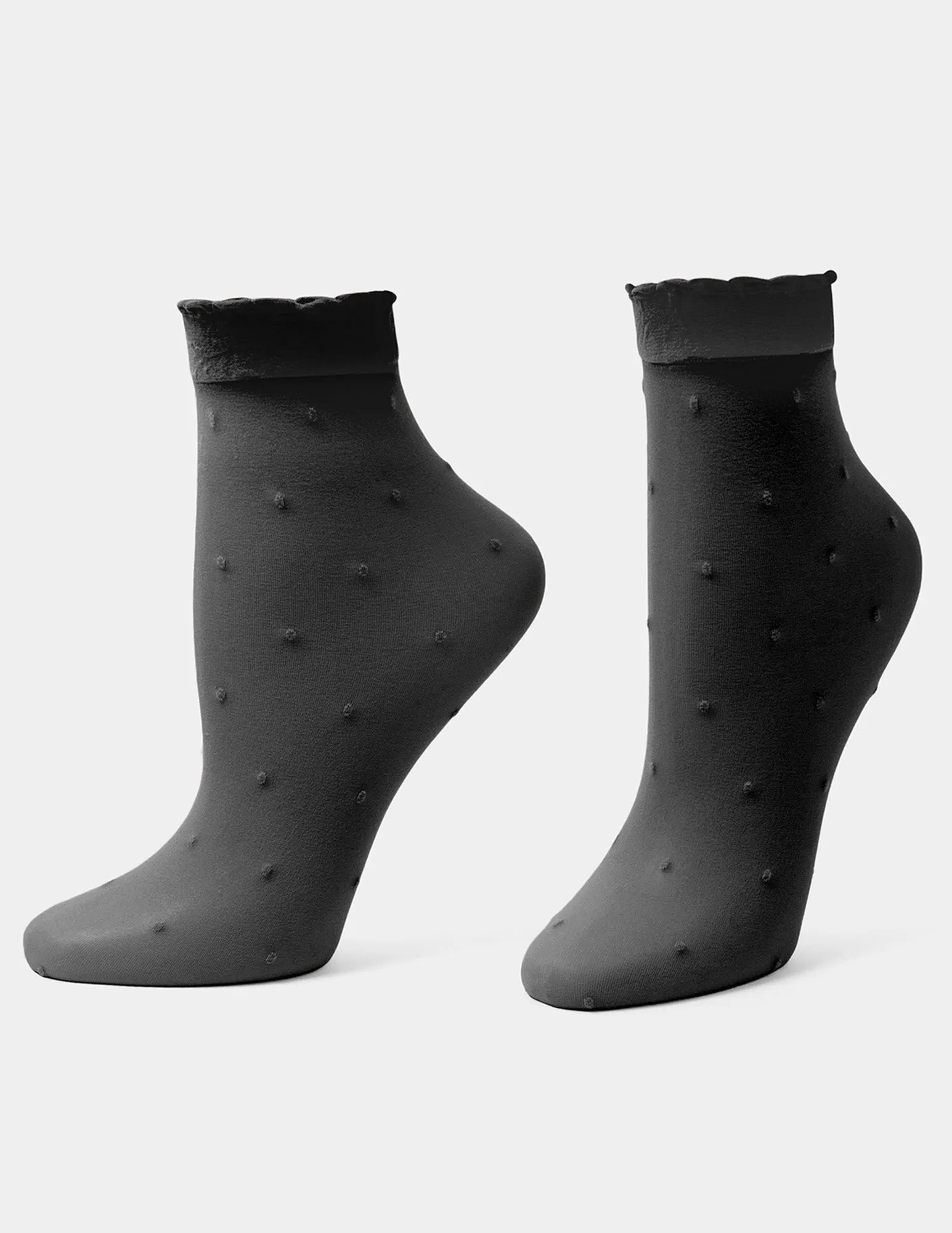 Sheer Pindot Anklet 3 Pair Pack sold by HUE product image thumbnail 3