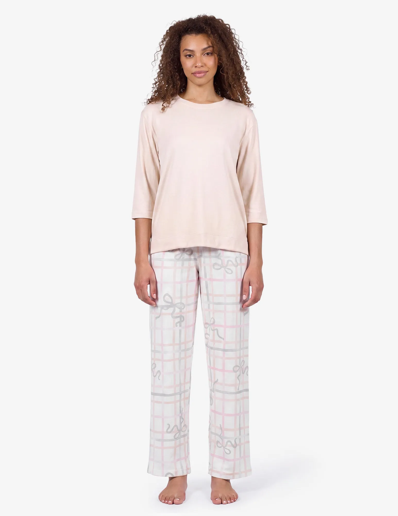 Brushed Loose Knit PJ Set sold by HUE