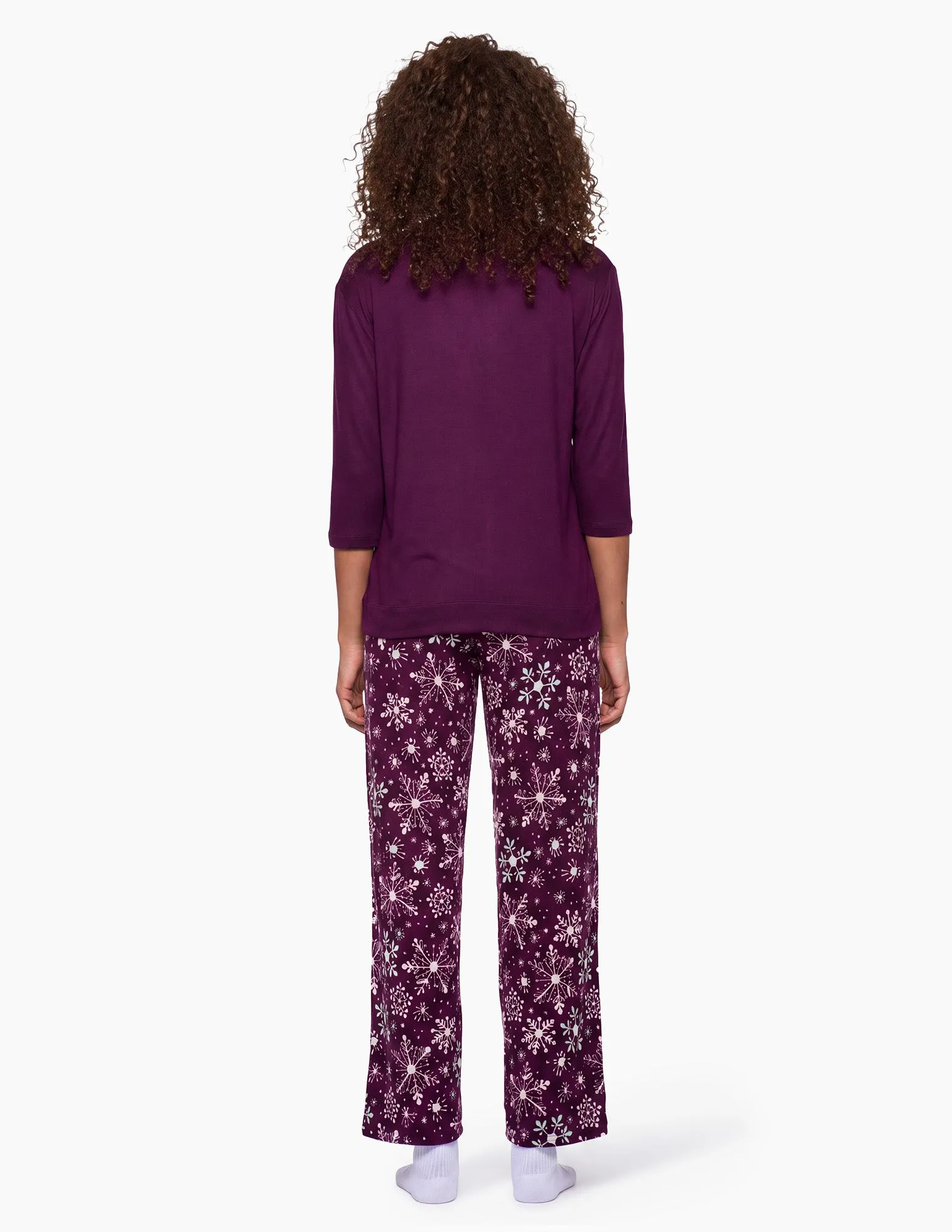 Brushed Loose Knit PJ Set sold by HUE product image thumbnail 2