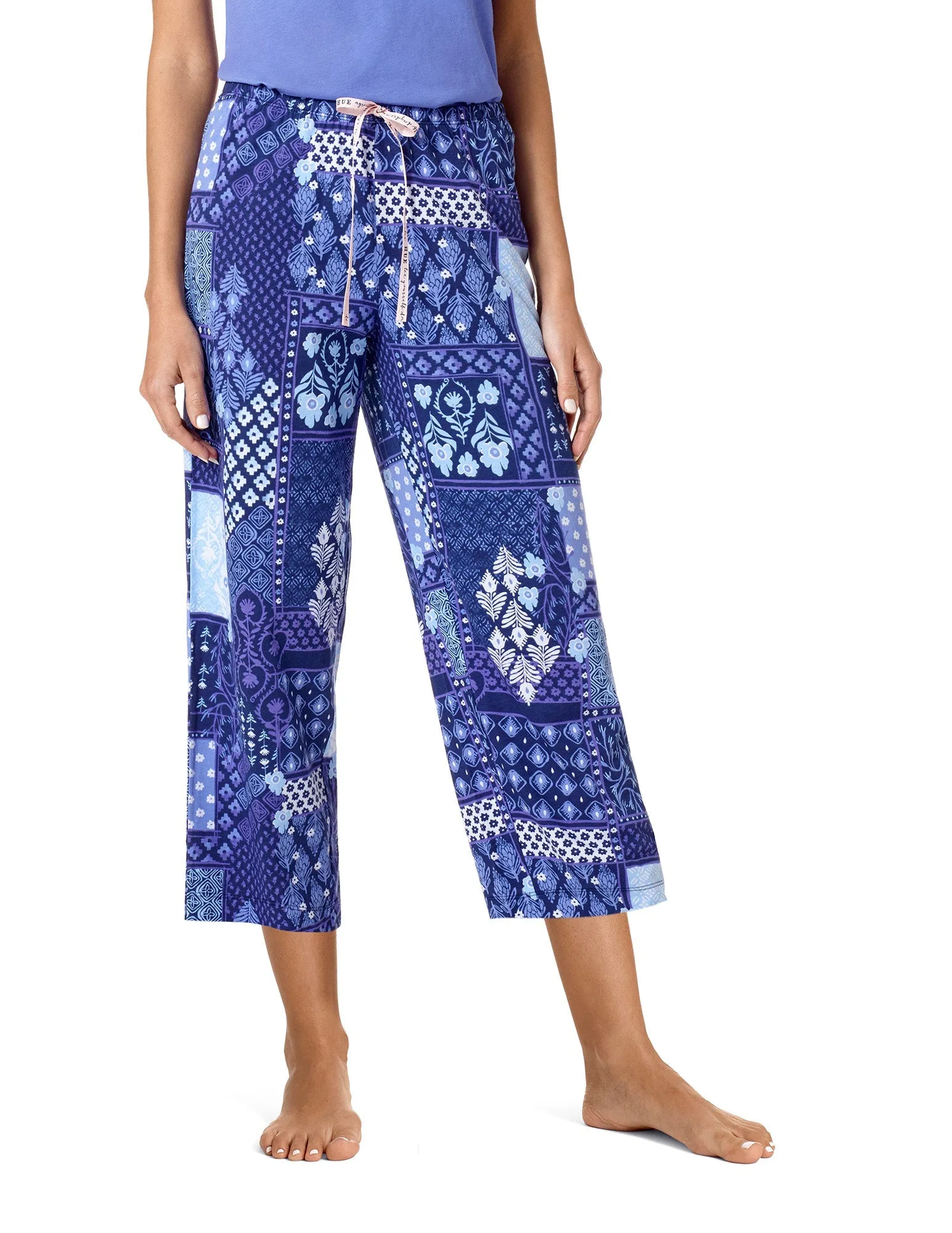Patchwork At Play Capri PJ Pant sold by HUE