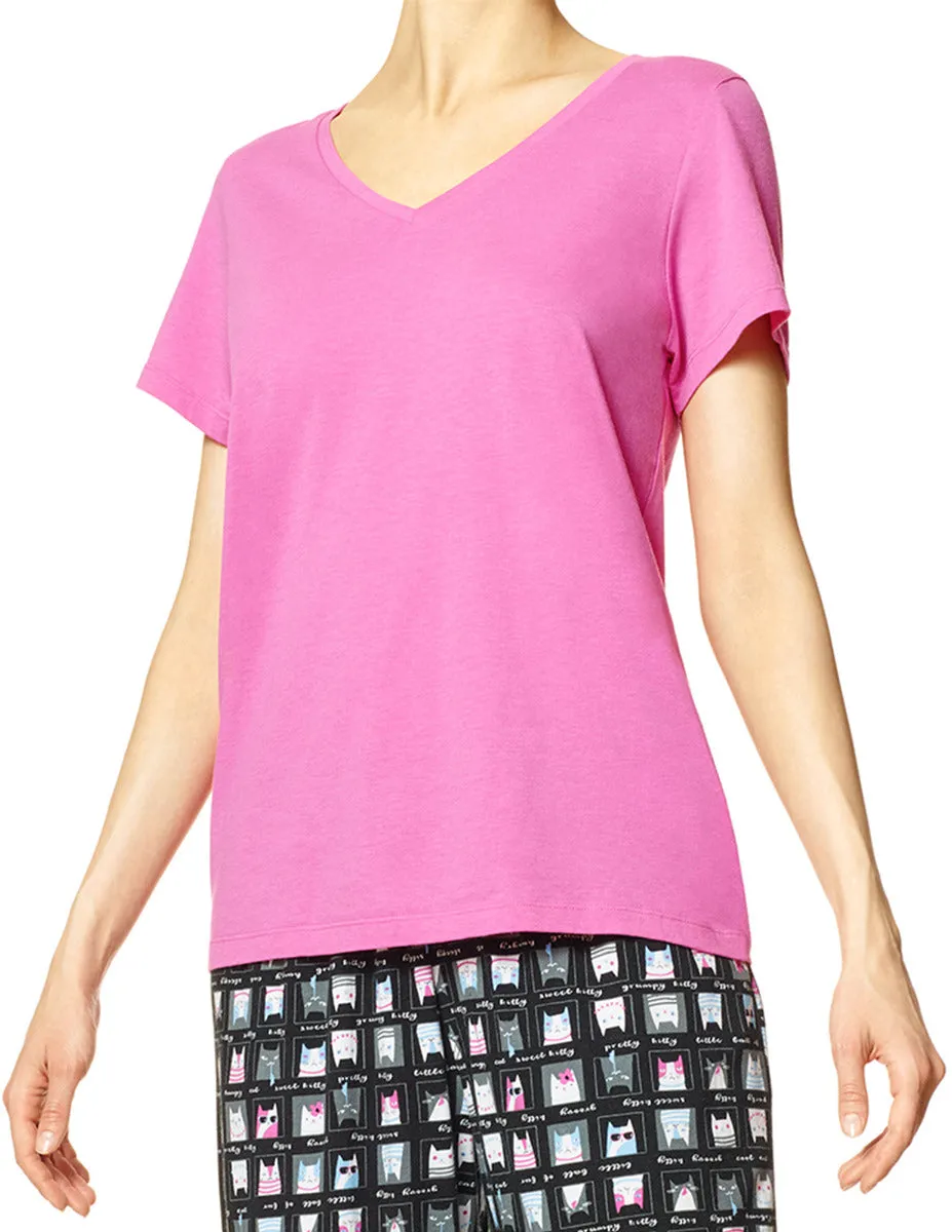 SleepWell V-Neck Short Sleeve Tee sold by HUE
