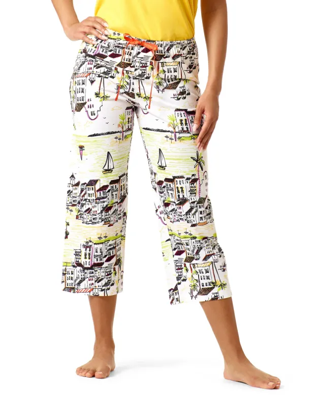 HUE Women's Beach Town Bliss PJ Capri sold by HUE
