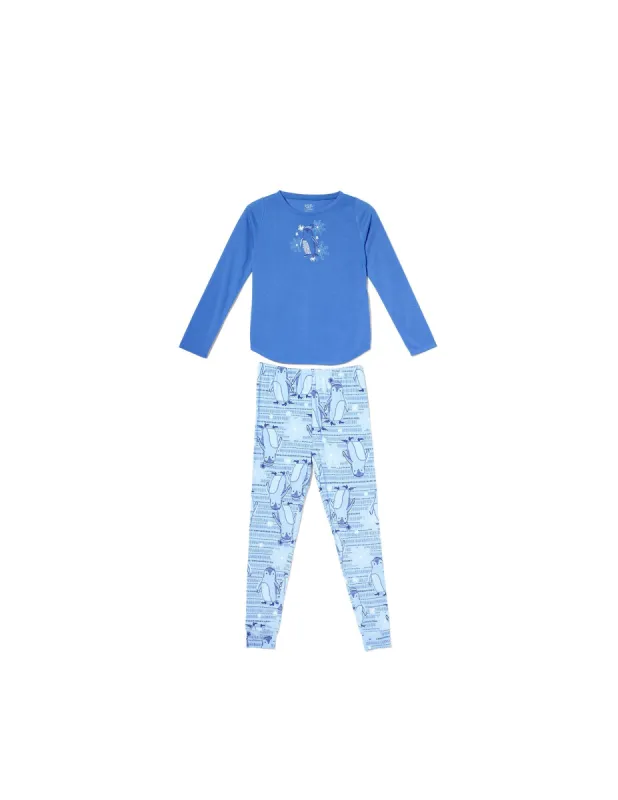 Girlz Snow Penguins PJ Set sold by HUE