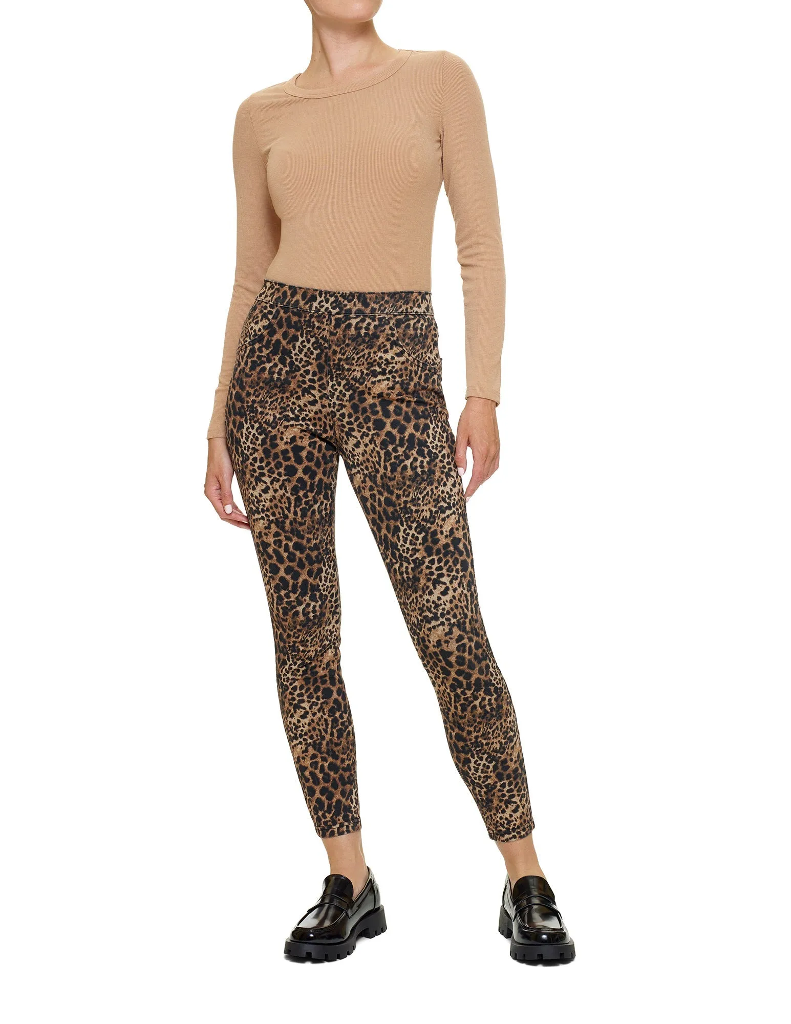 Hi-Rise Leopard Denim Legging sold by HUE