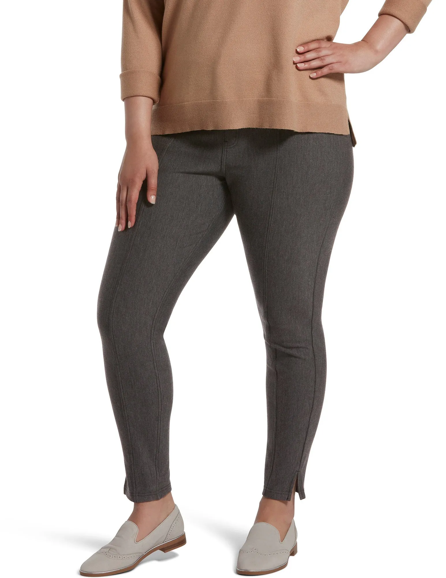 Pintucked Tweed 7/8 Leggings sold by HUE product image thumbnail 2