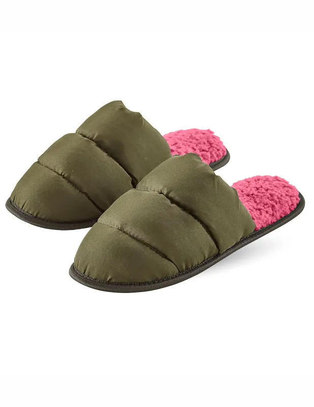 Puffer Slide Slippers sold by HUE