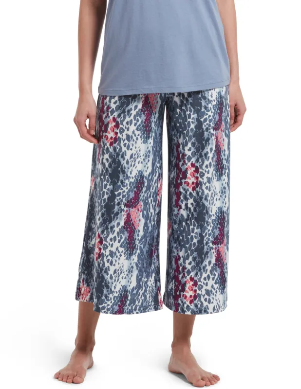 Printed Knit Coulotte Pajama Sleep Pant made by HUE