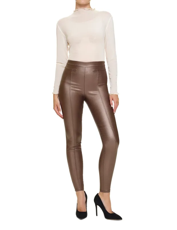 Hi-Rise Coated Denim Legging sold by HUE