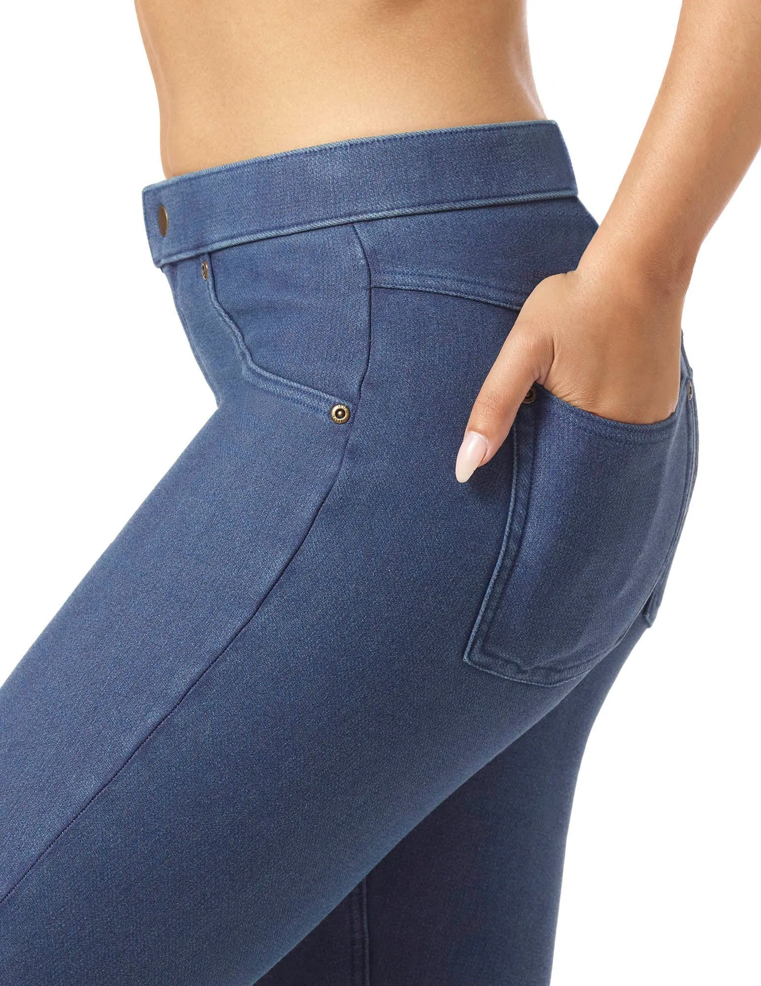 Ultra Soft Fleece Lined Denim Leggings sold by HUE product image thumbnail 3