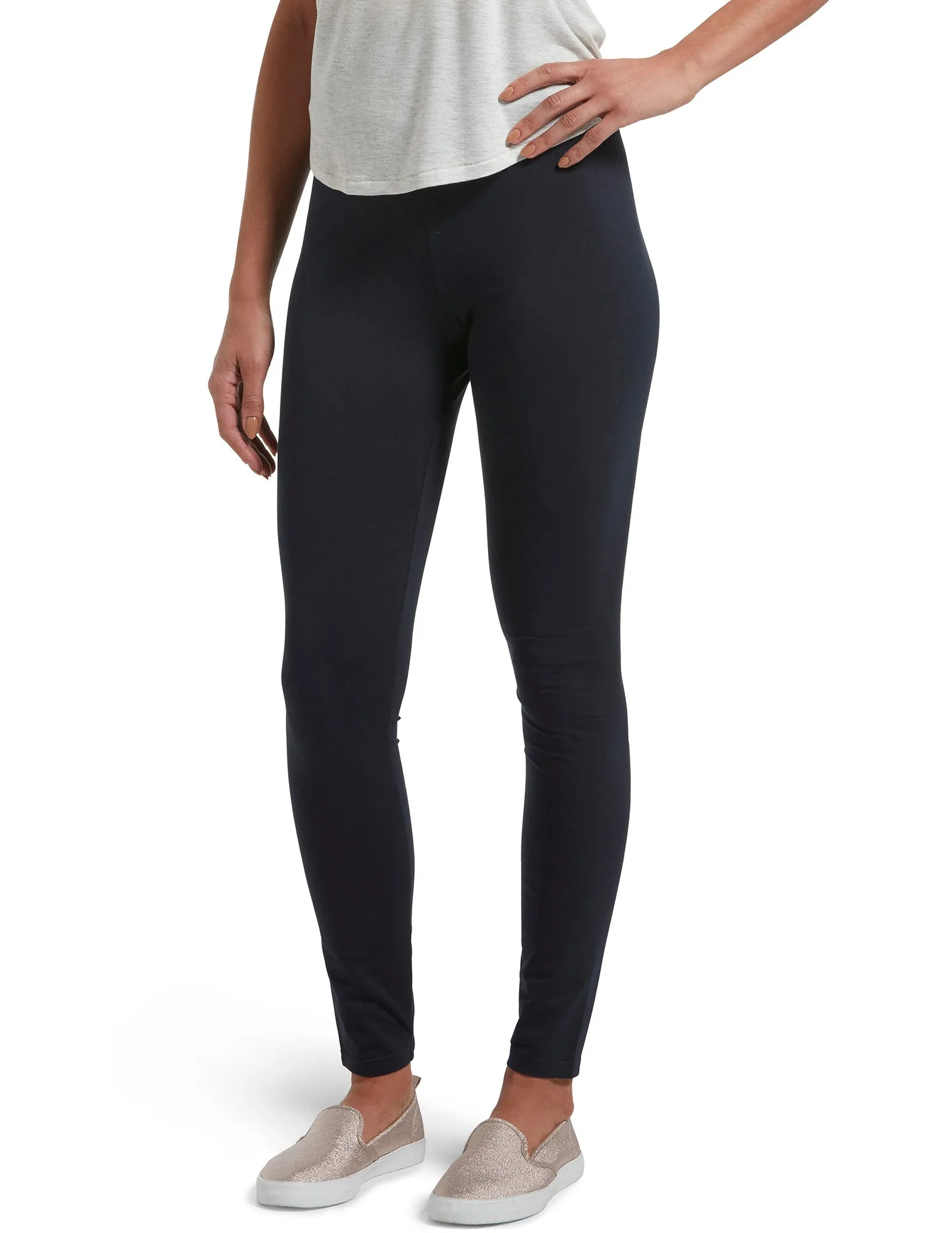 Travel Wide Waistband Cotton High Waist Leggings sold by HUE