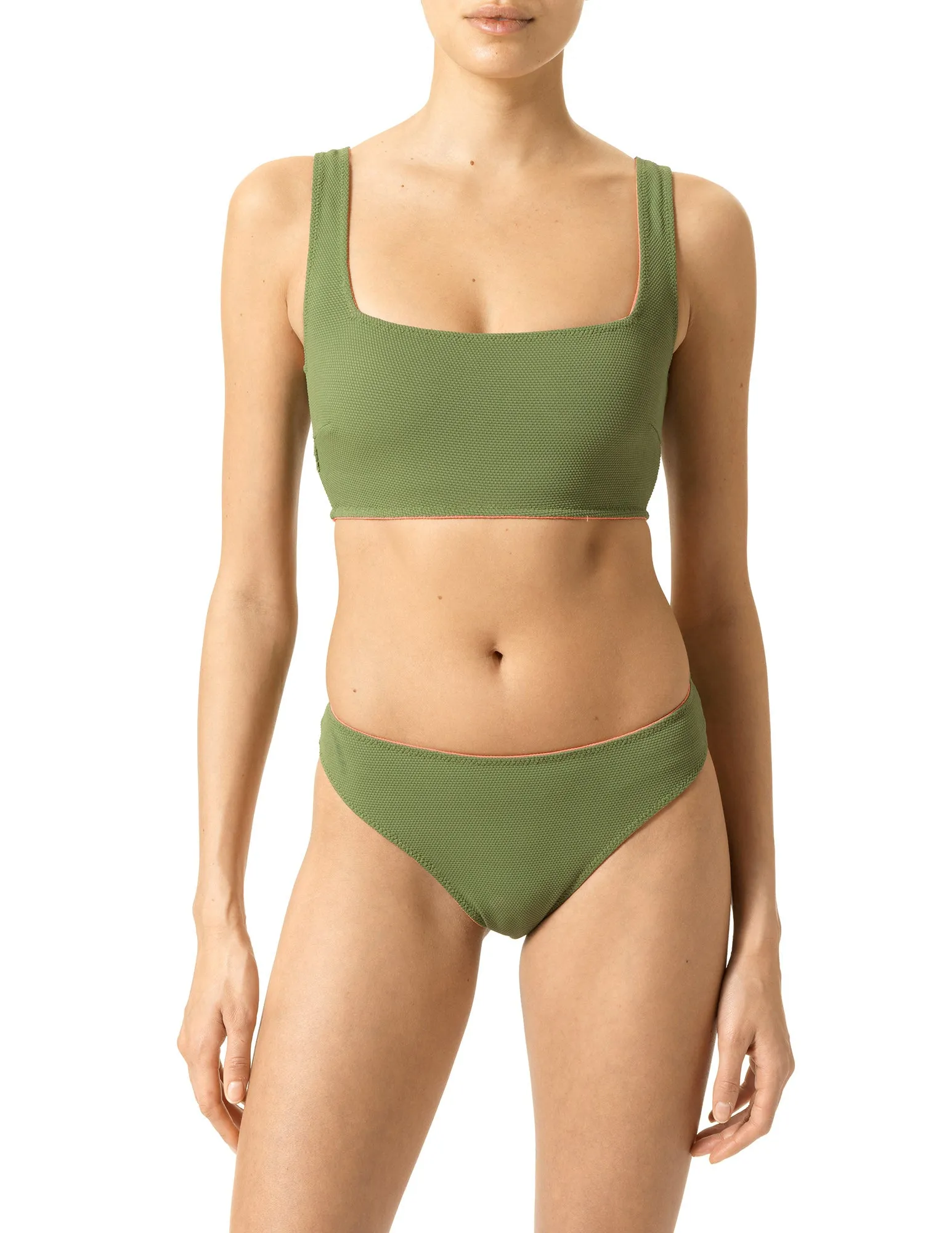 Sunkist Coral Reversible Sporty Bikini Top sold by HUE product image thumbnail 2