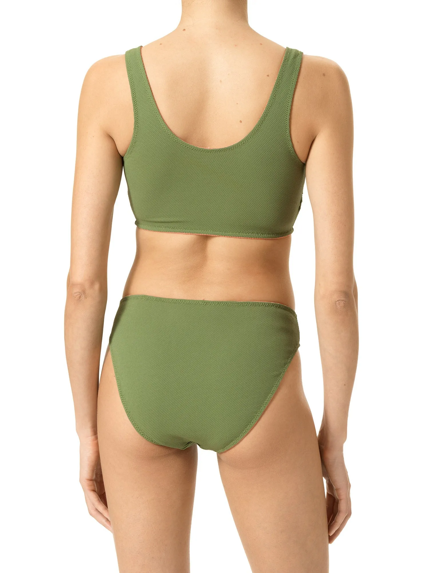 Sunkist Coral Reversible Sporty Bikini Top sold by HUE product image thumbnail 4