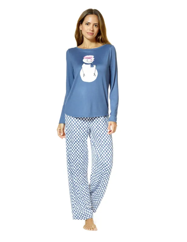 Snowman Smiles PJ Set sold by HUE