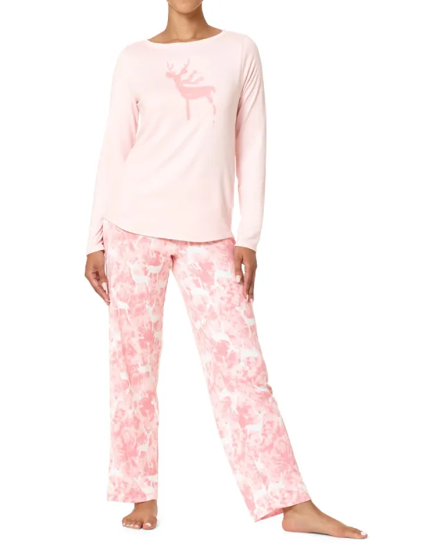 Plus Size Brushed Loose Knit PJ Set sold by HUE