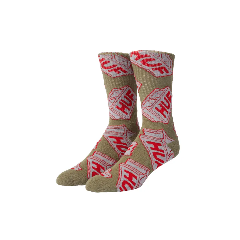 Cinder Black Crew Sock sold by HUF