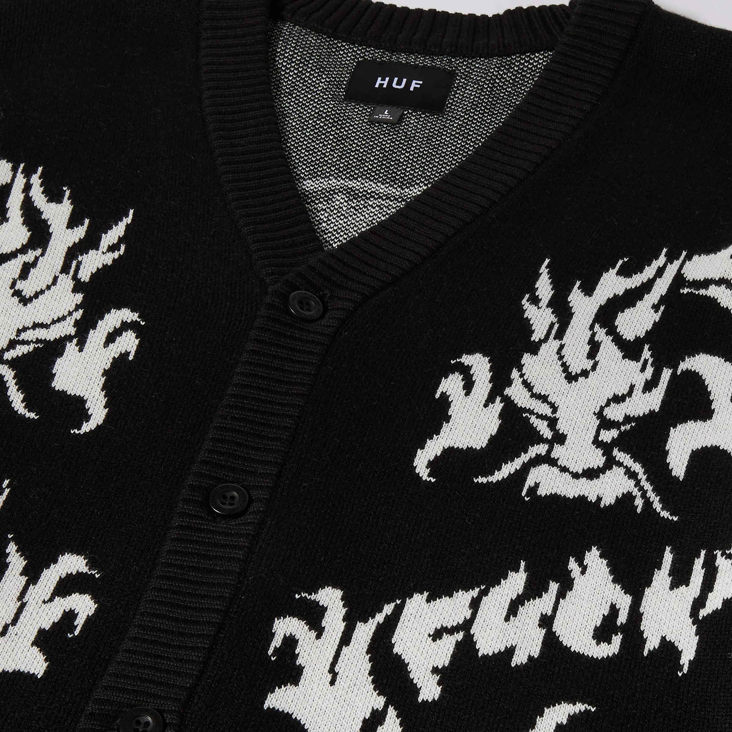 Twin Dragon Cardigan sold by HUF product image thumbnail 3