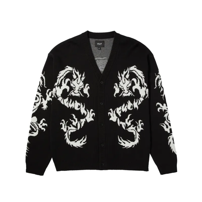HUF 　TWINDRAGON CARDIGAN Huf Twin Dragon Cardigan Black | Parallel