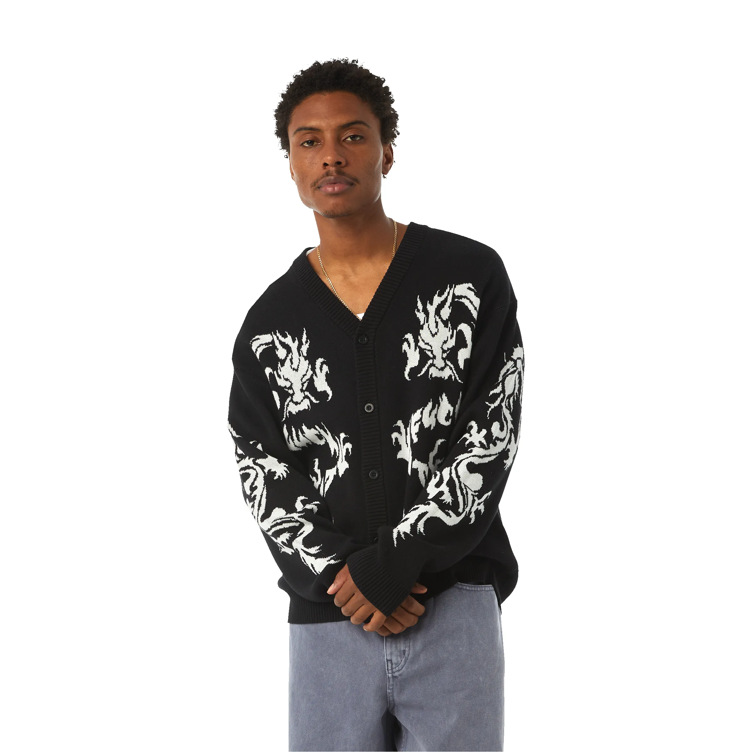 Twin Dragon Cardigan sold by HUF product image thumbnail 5