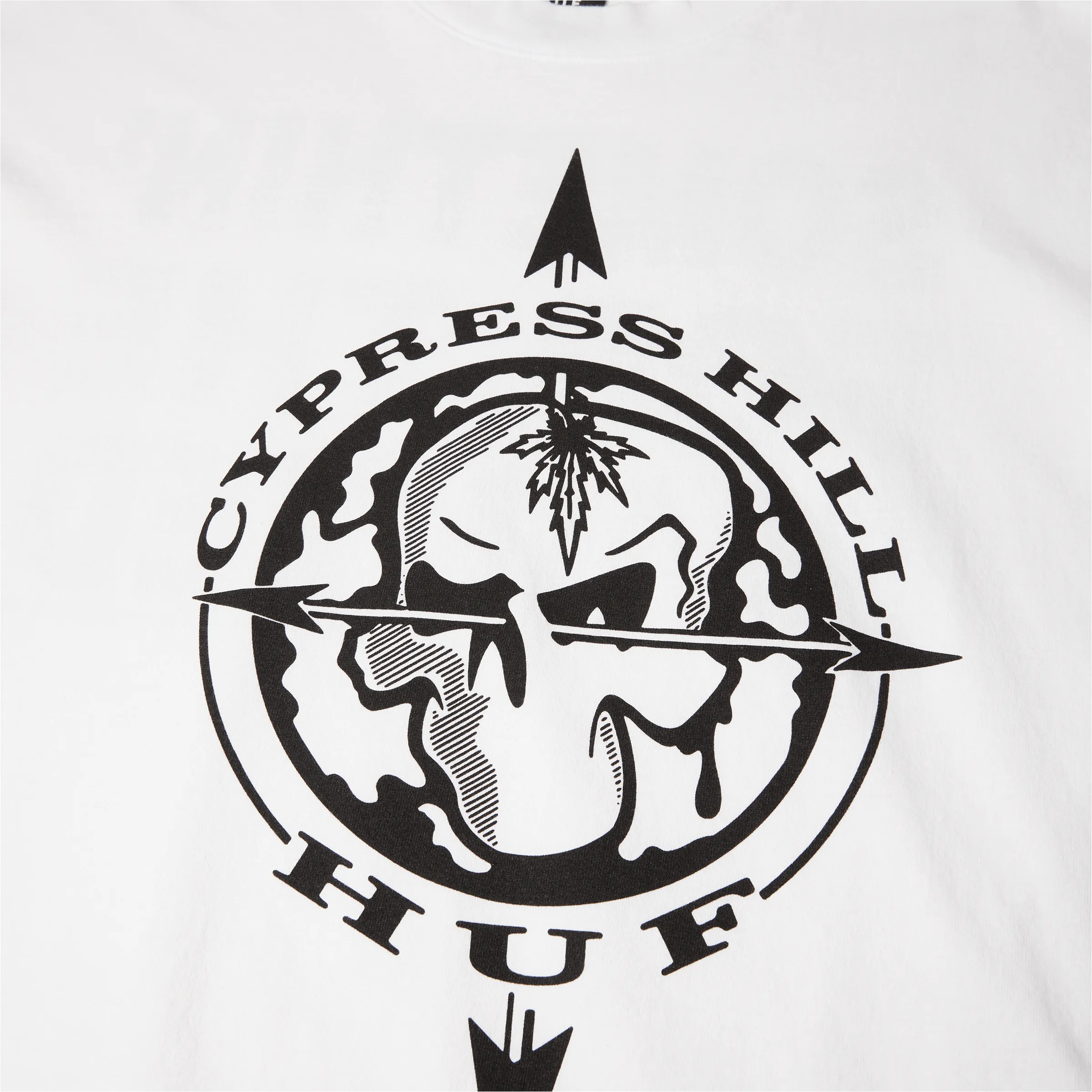 HUF x Cypress Hill Blunted Compass Bw T-Shirt sold by HUF product image thumbnail 3