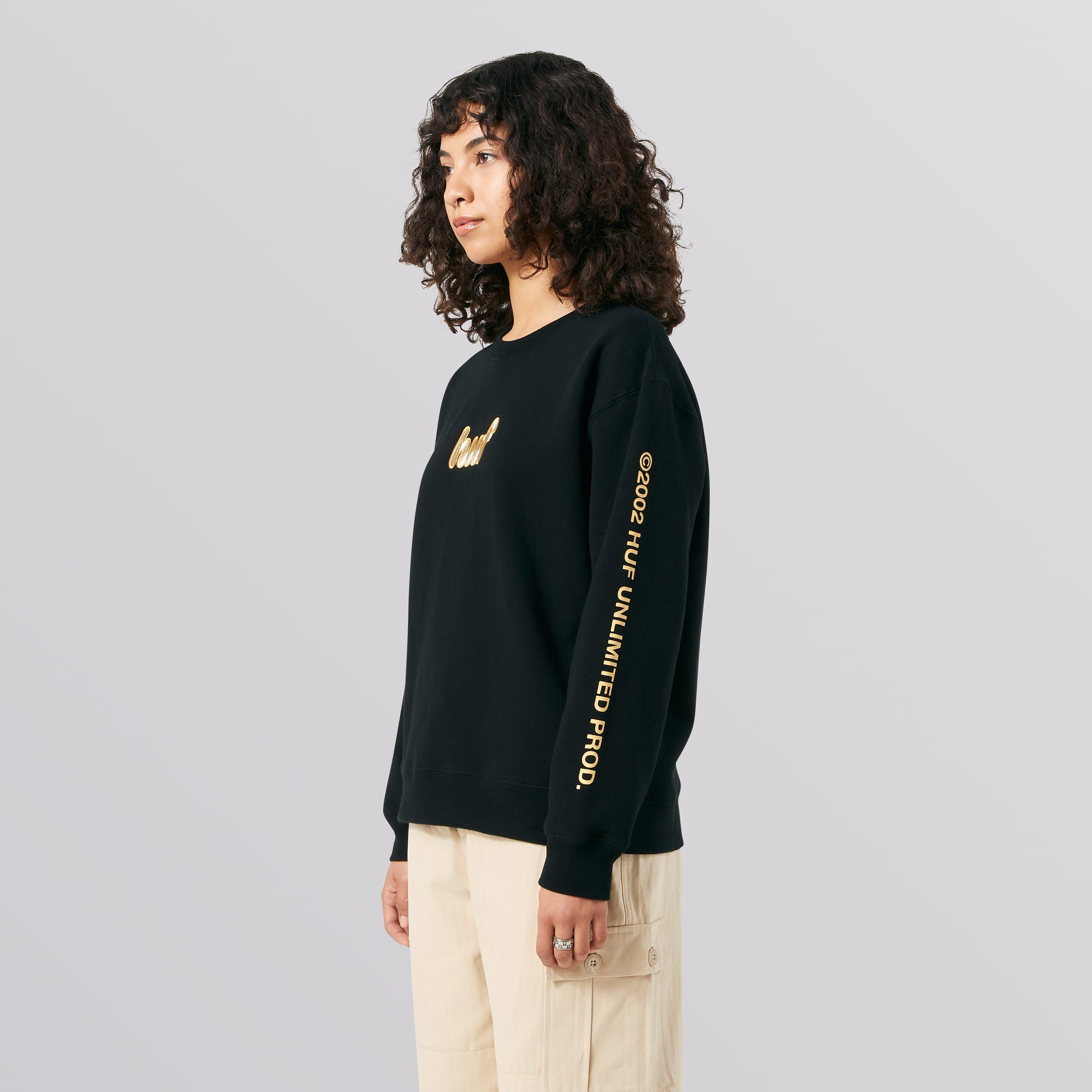 Italicized Crewneck Sweatshirt sold by HUF product image thumbnail 2