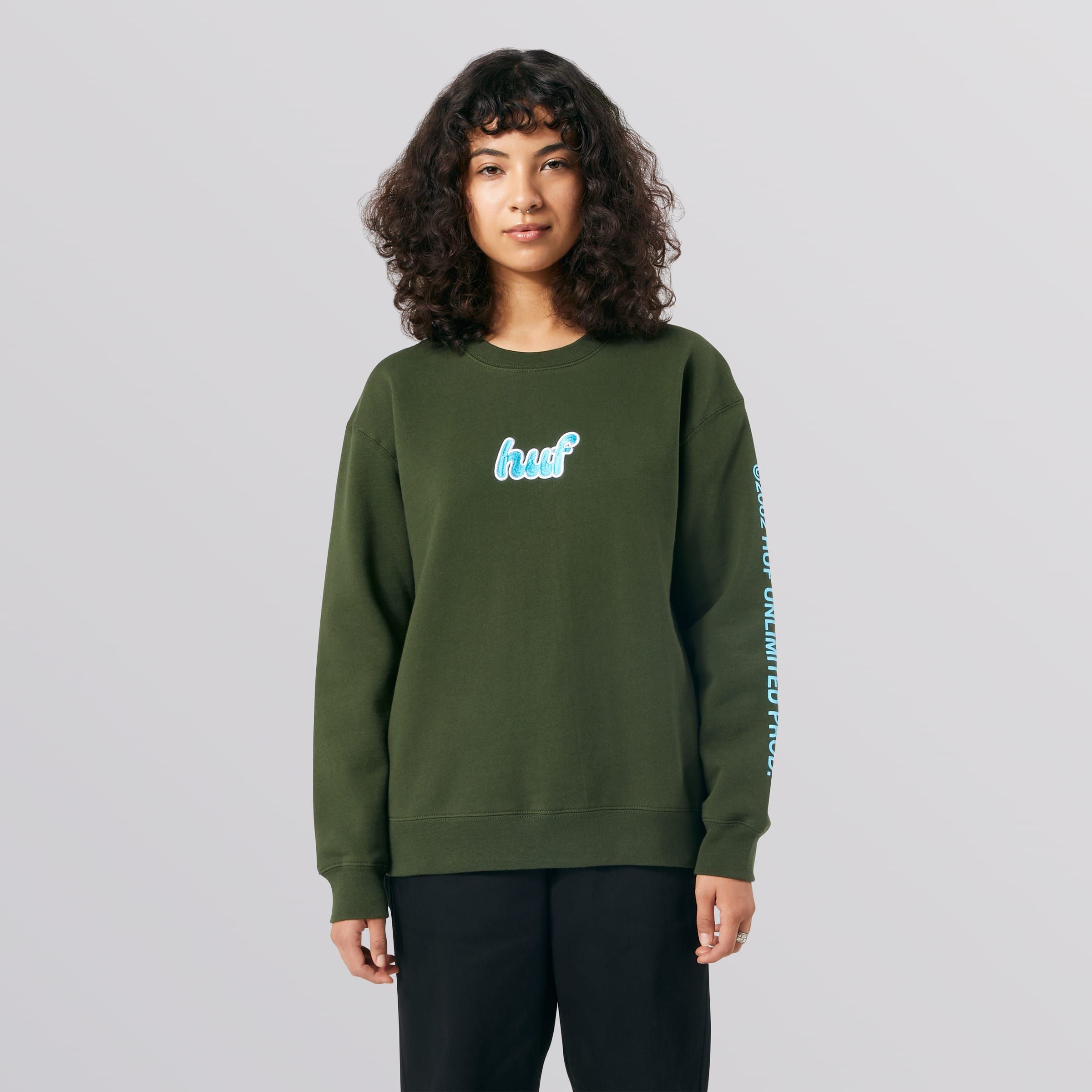 Italicized Crewneck Sweatshirt sold by HUF product image thumbnail 6