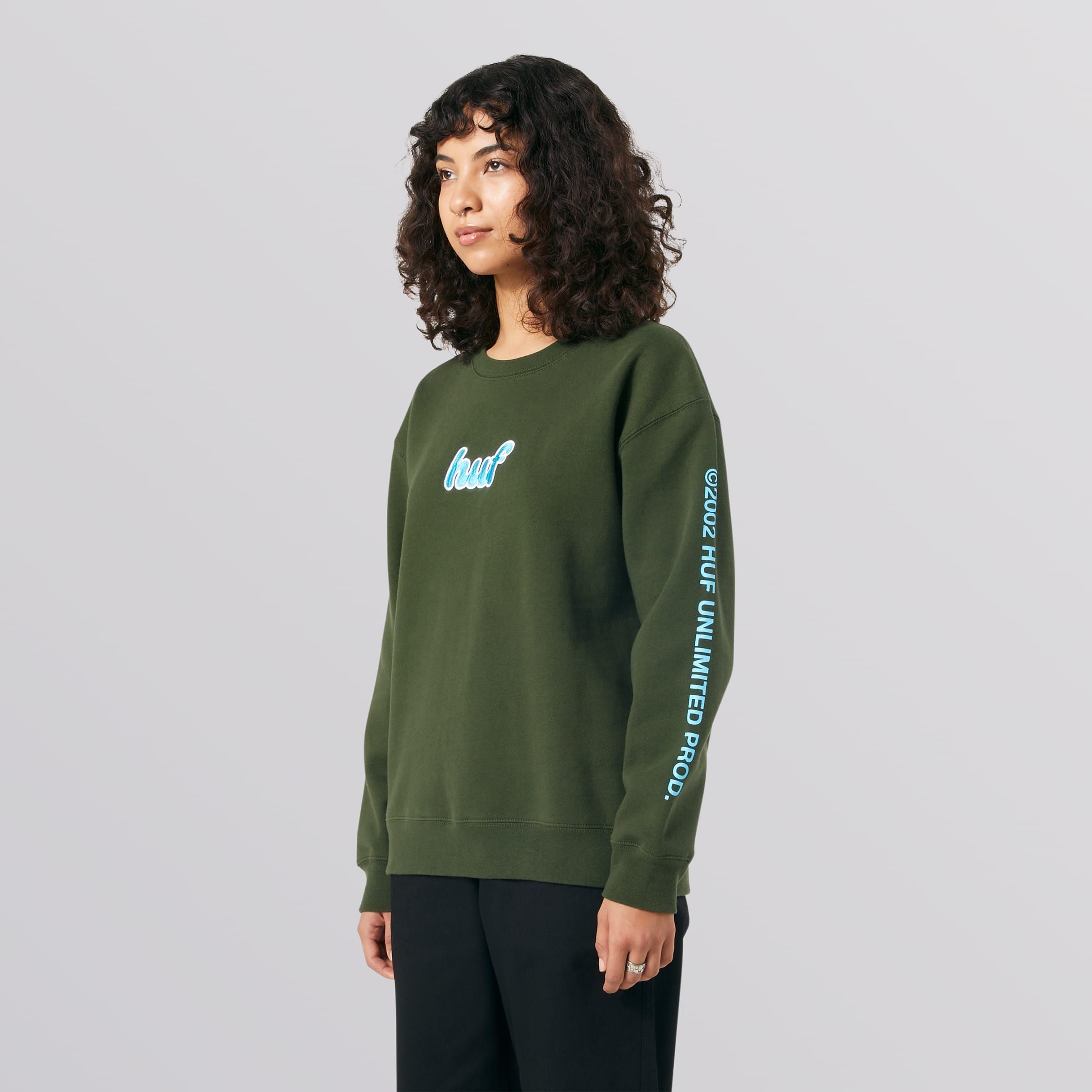 Italicized Crewneck Sweatshirt sold by HUF product image thumbnail 7