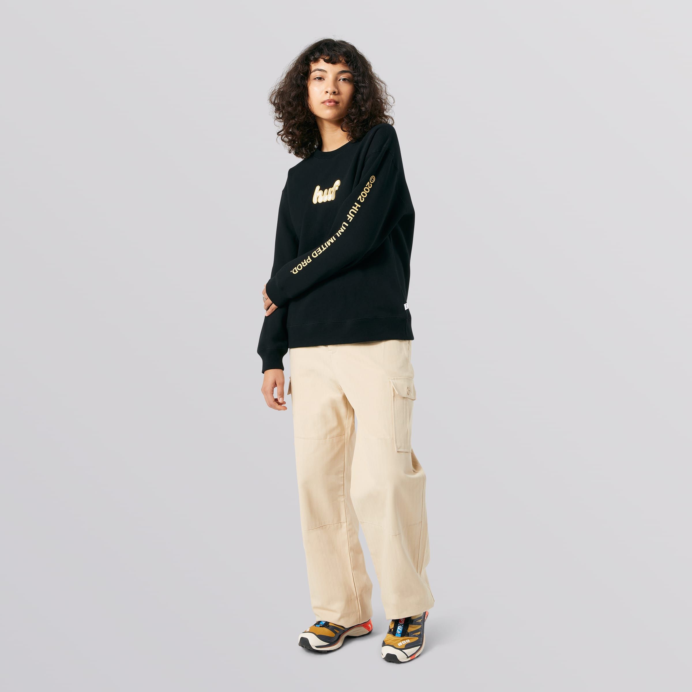 Italicized Crewneck Sweatshirt sold by HUF product image thumbnail 4