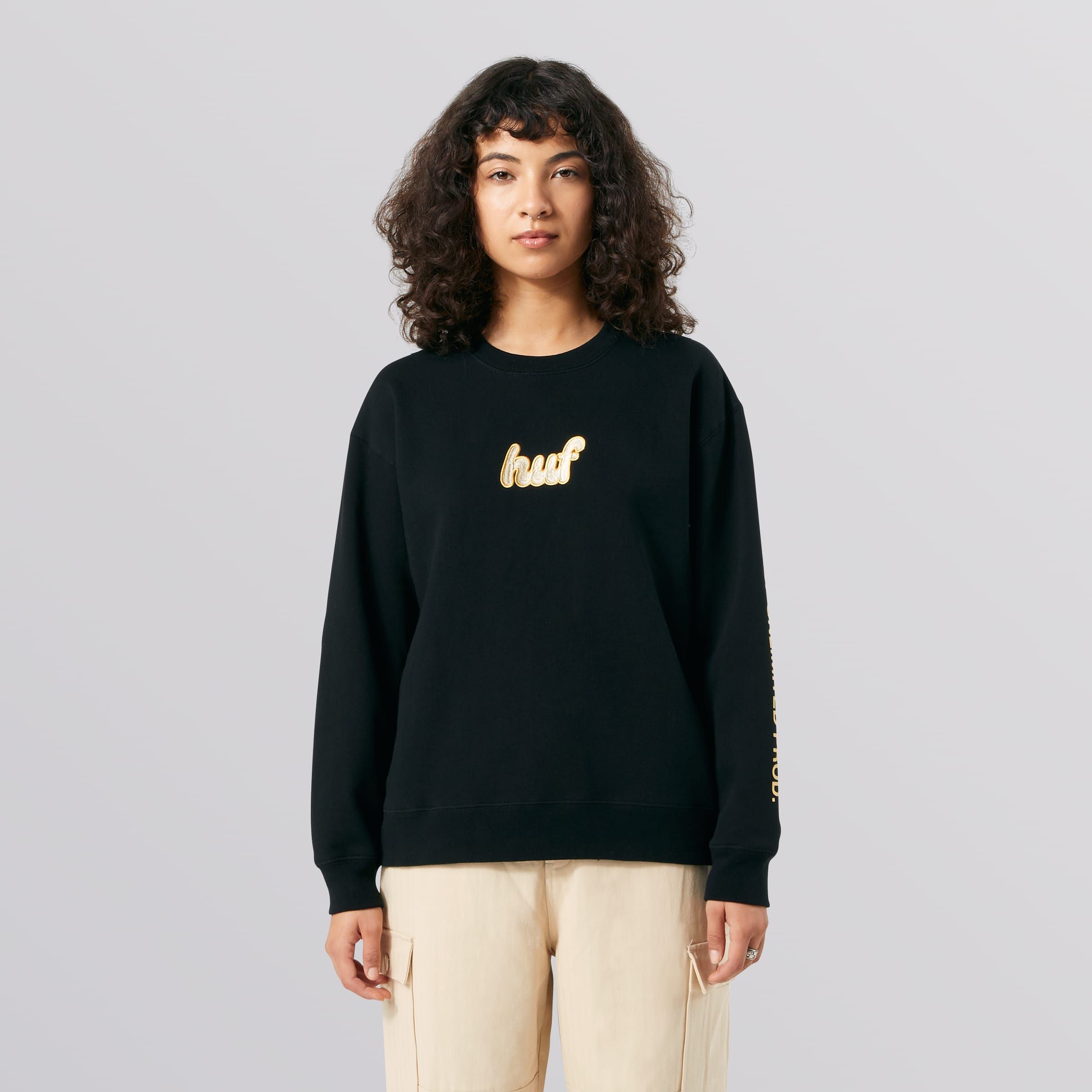 Italicized Crewneck Sweatshirt sold by HUF