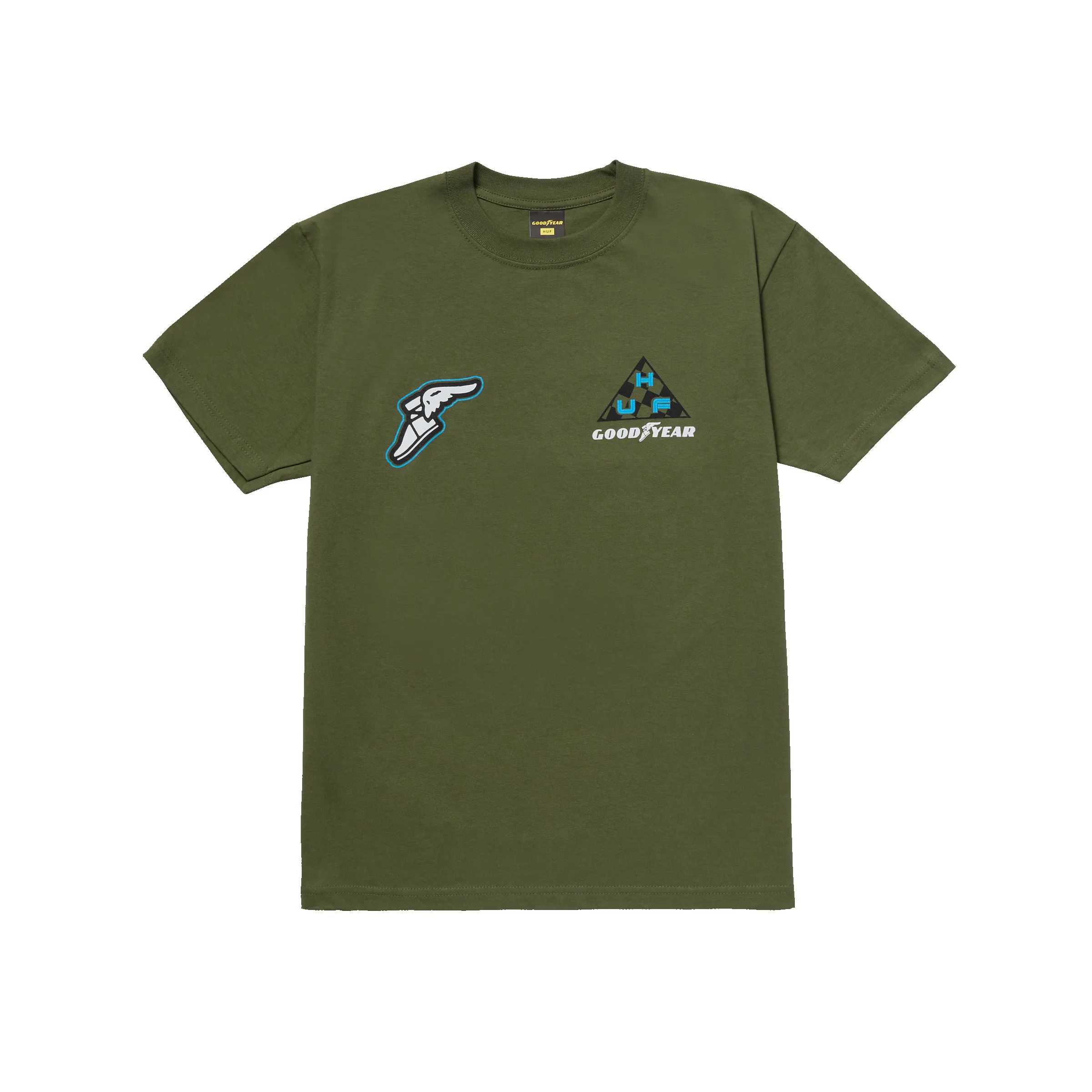 HUF x Goodyear Grand Prix Triple Triangle T-Shirt sold by HUF