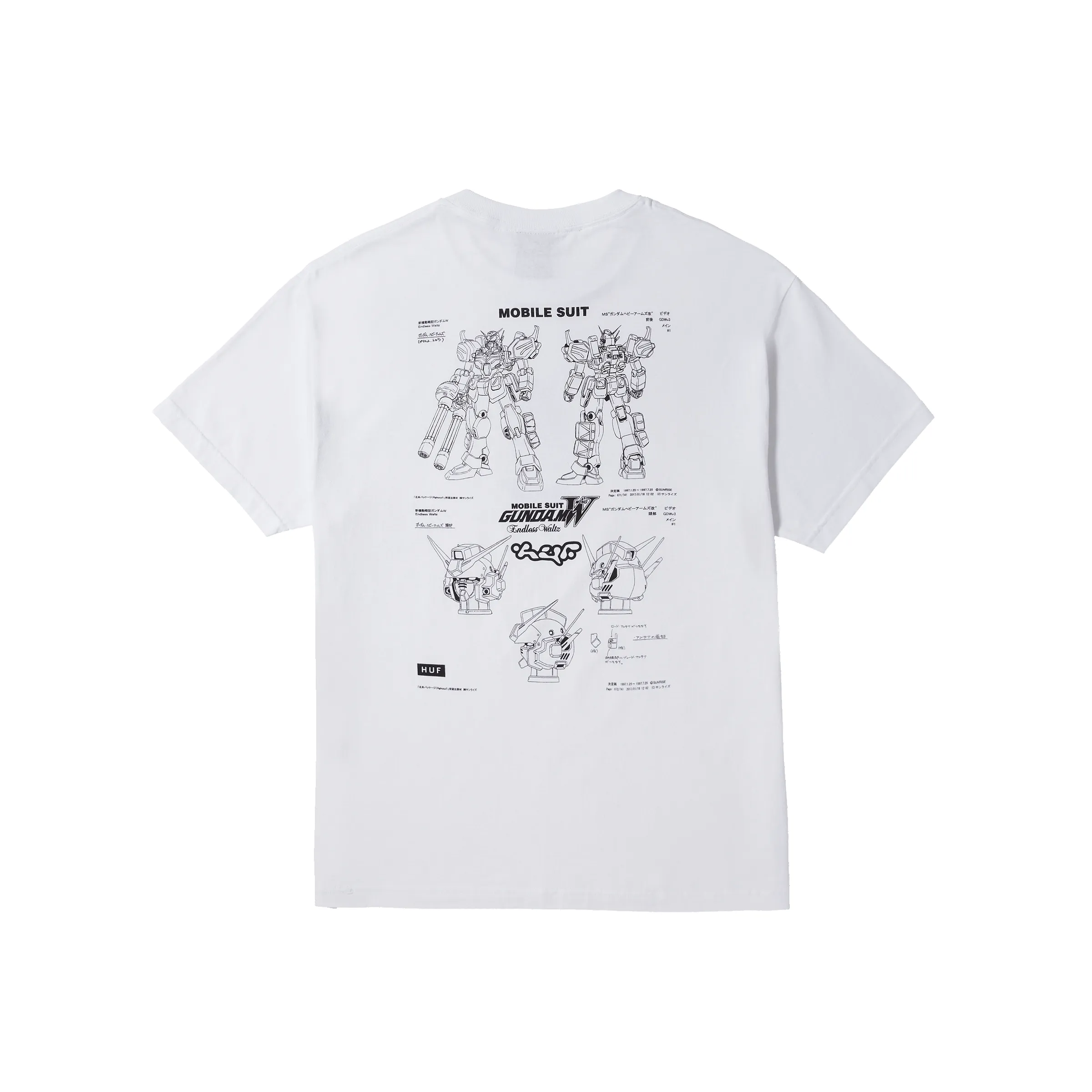 HUF x Gundam Heavy Arms Schematics T-Shirt sold by HUF product image thumbnail 2