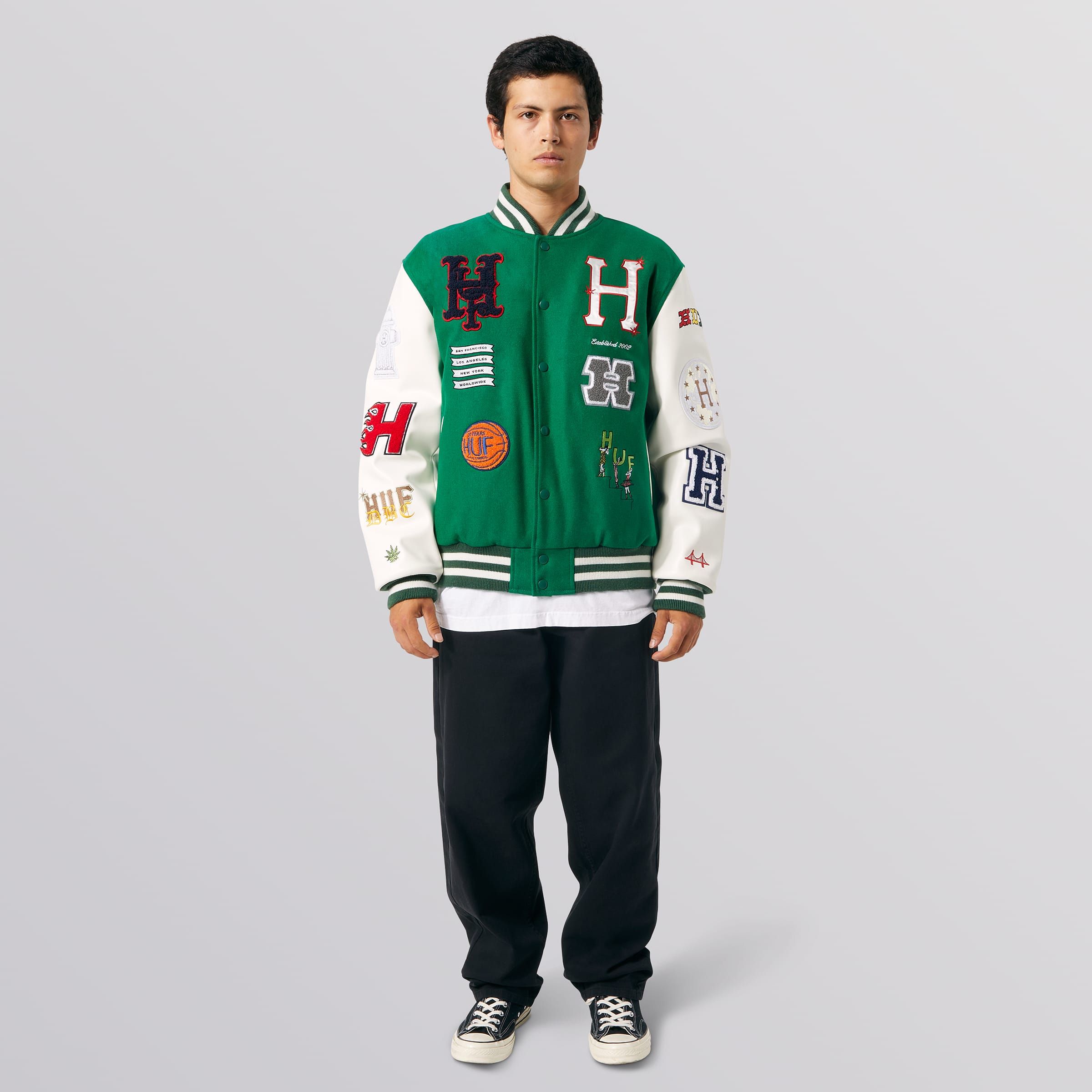 HUF ハフ 20 YEAR CLASSIC H VARSITY JACKET 20 Year Classic H Varsity Jacket – Capsul