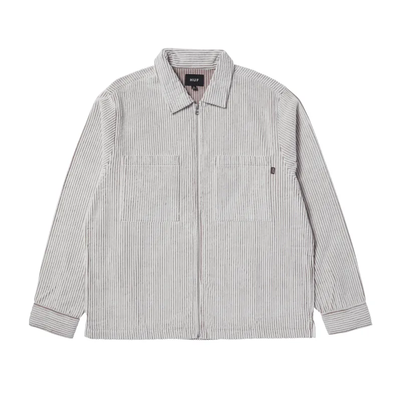 Two Tone Corduroy Zip Shacket sold by HUF