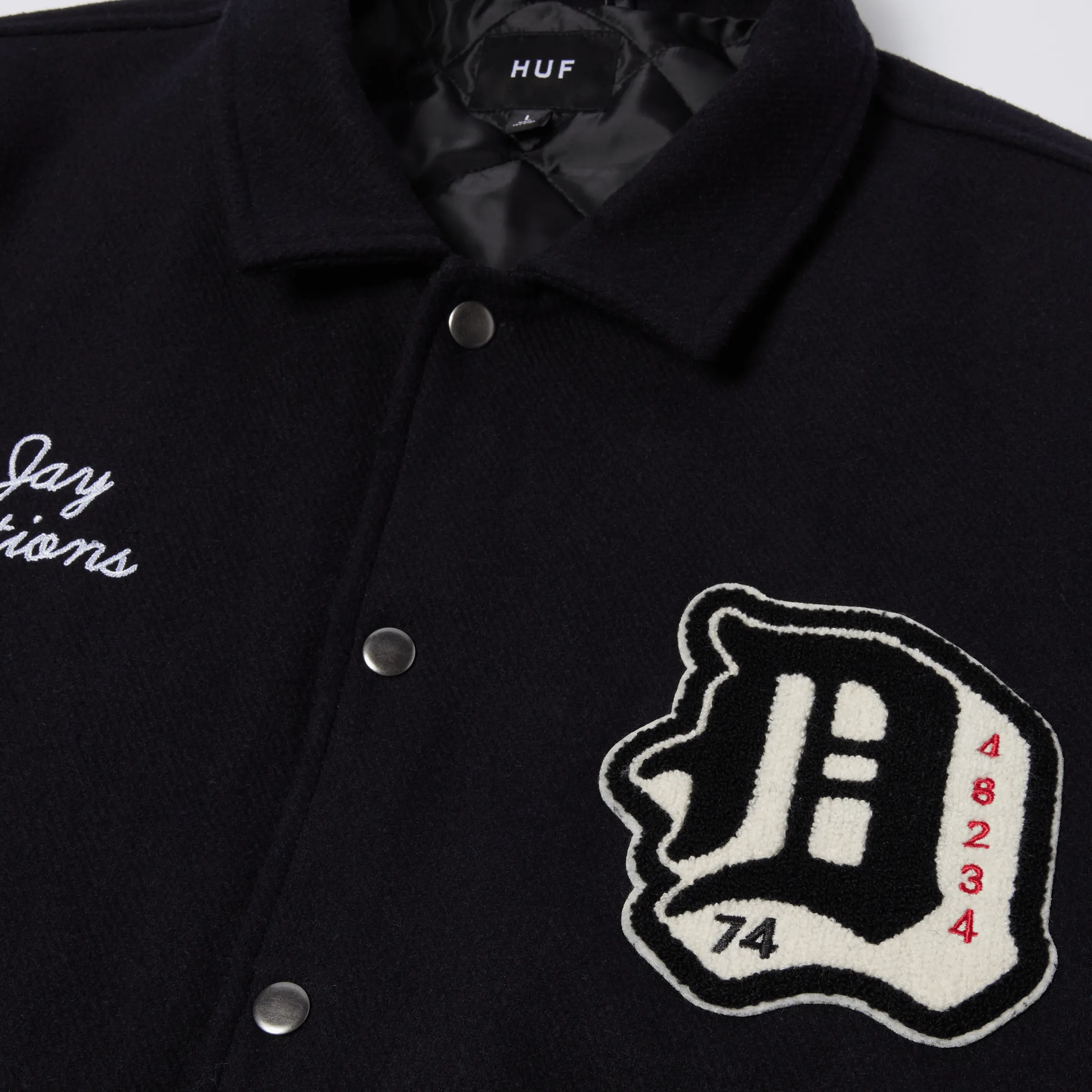 HUF x J Dilla The Basement Varsity Jacket | Parallel HUF x J Dilla The Basement Varsity Jacket | Parallel