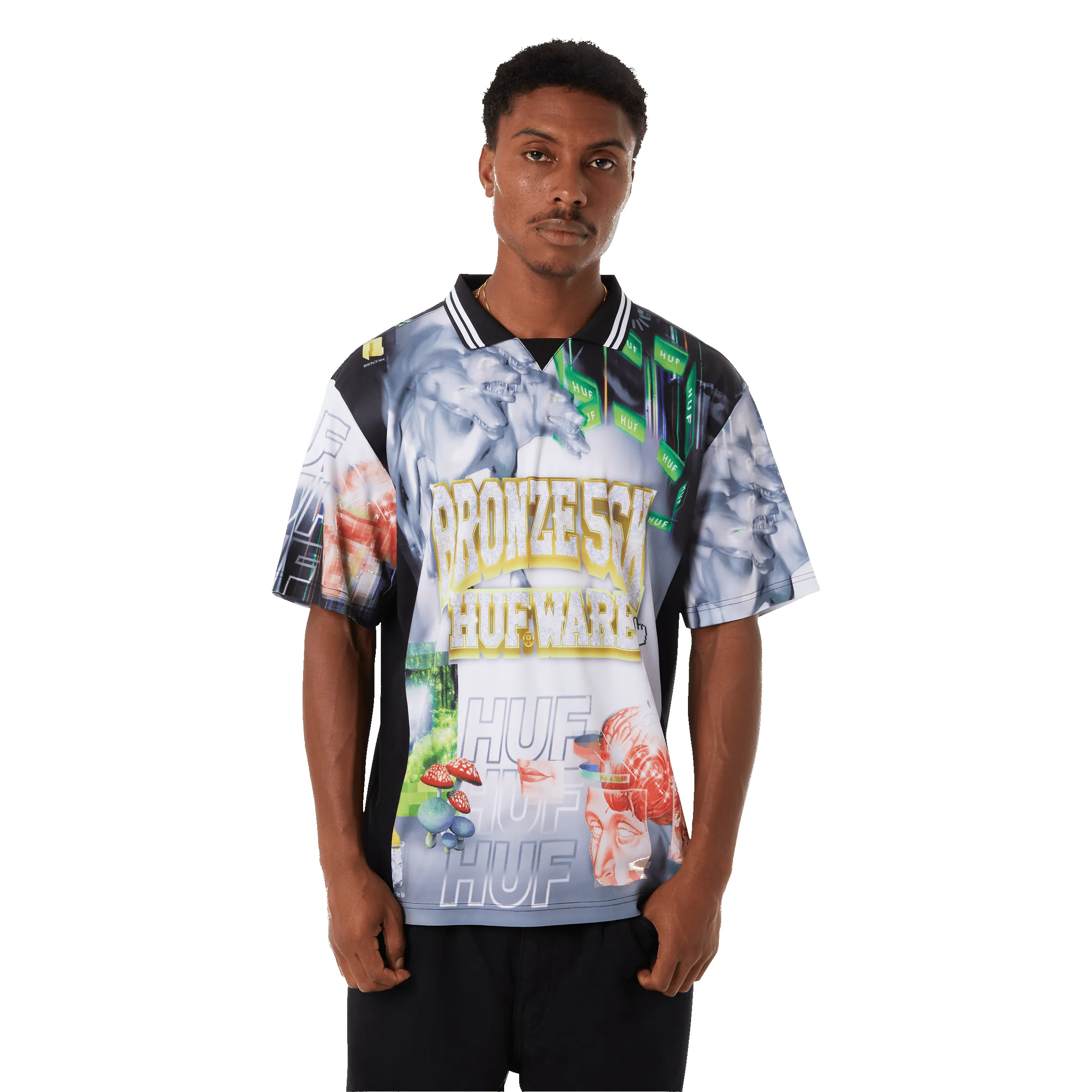 HUF x Bronze56K Glitched Soccer Jersey sold by HUF product image thumbnail 5