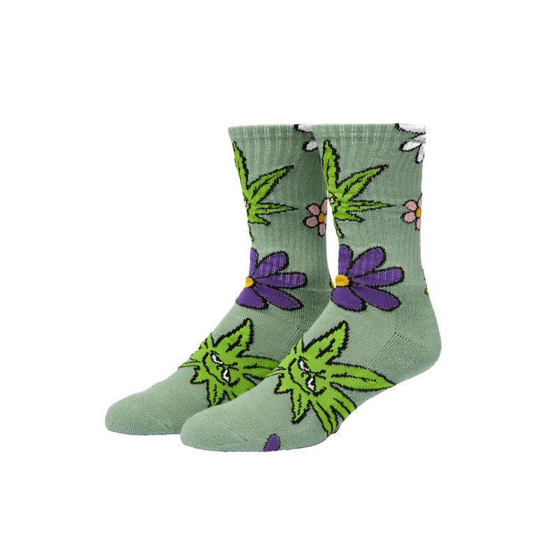 Green Buddy Allergies Sock sold by HUF